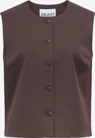 Gilet de costume 'OBJLisa' OBJECT en marron : devant
