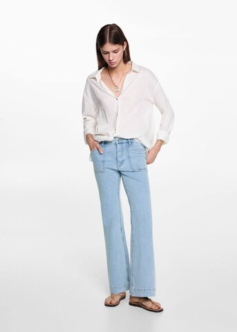 MANGO TEEN Flared Jeans 'Pocketsm' in Blue