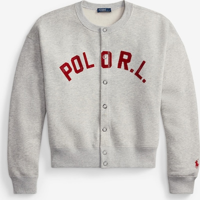 Džemperis 'ARCTIC' iš Polo Ralph Lauren, spalva – šviesiai pilka / vyšninė spalva, Prekių apžvalga