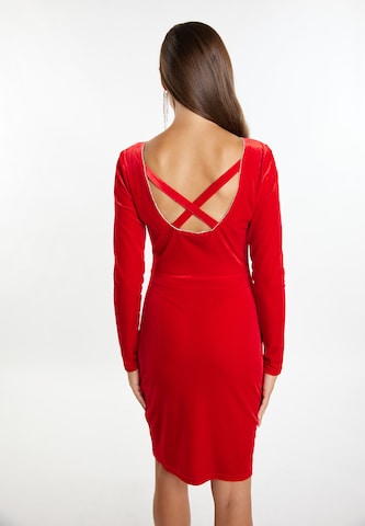 raudona faina Kokteilinė suknelė
