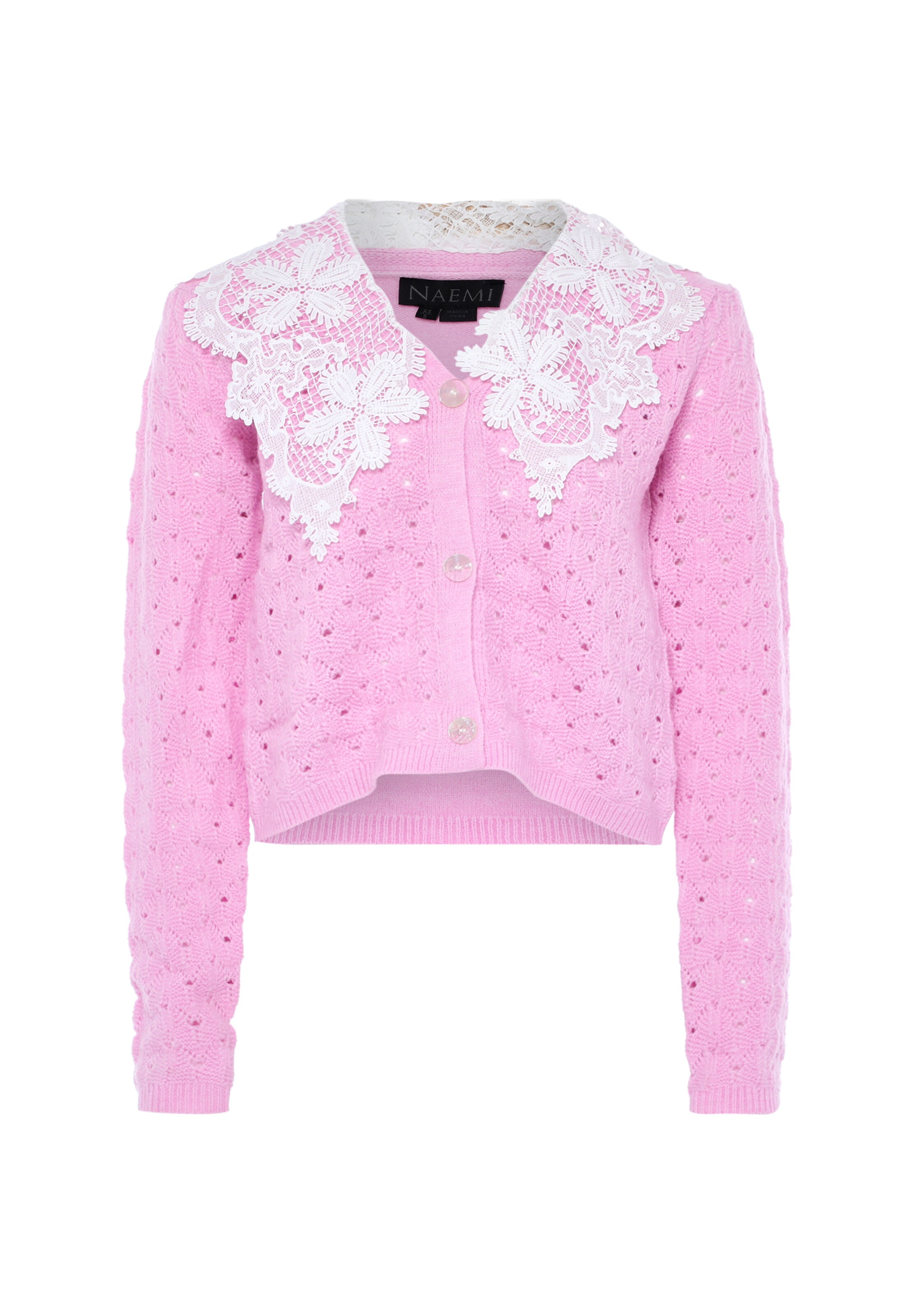 NAEMI Плетена жилетка в лилав: отпред