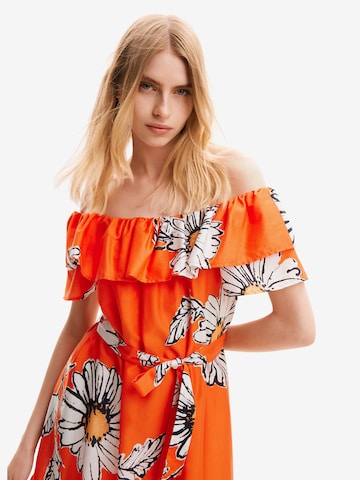 Desigual - Vestido de verano 'Daisy' en naranja