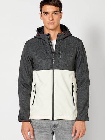 KOROSHI Between-season jacket 'Jägerin' in Grey: front