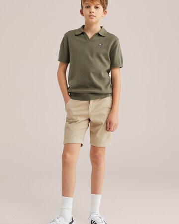 WE Fashion - Slimfit Calças em bege