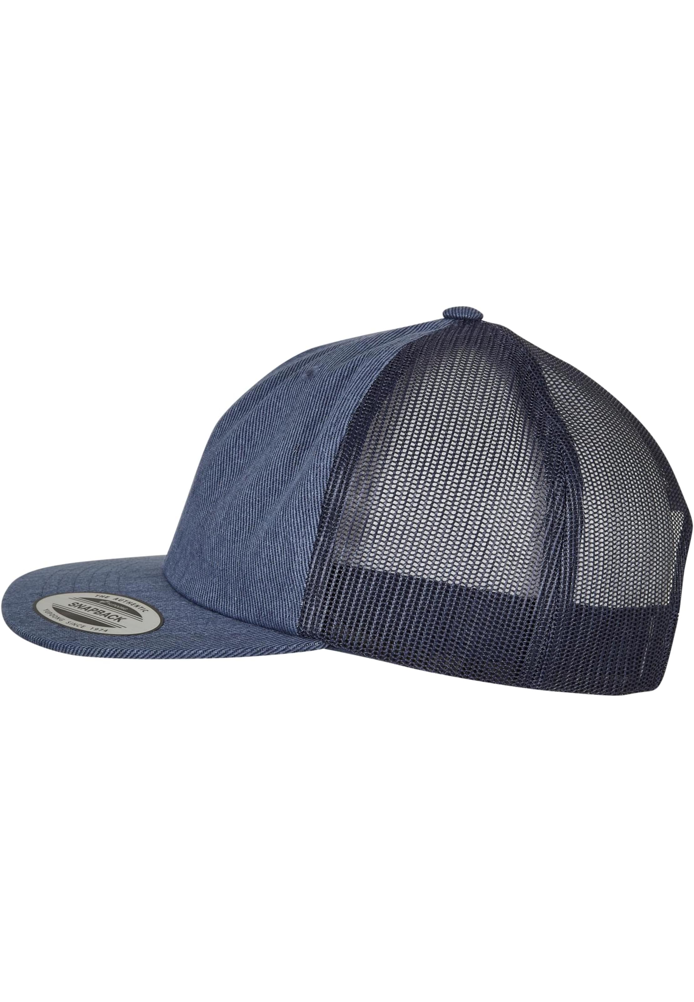 Flexfit Шапка с козирка 'Denim Trucker' в синьо