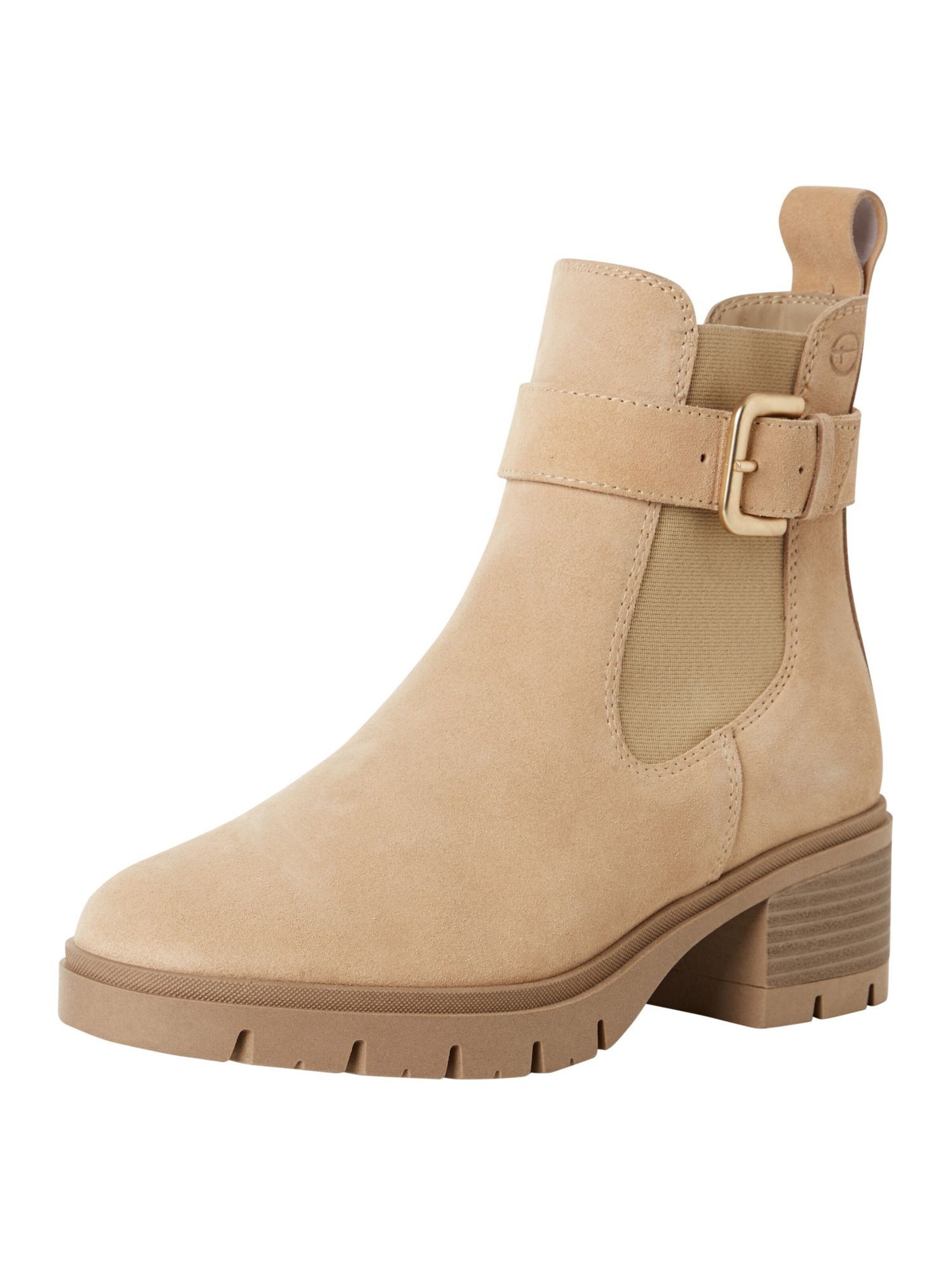 Tamaris Chelsea Boots in Beige: Vorderseite