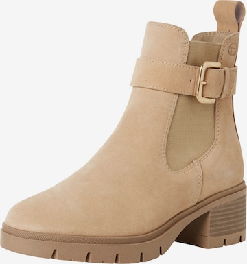 Tamaris Chelsea boots in Beige: voorkant