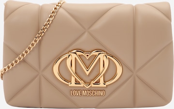 Borsa a tracolla di Love Moschino in grigio: frontale