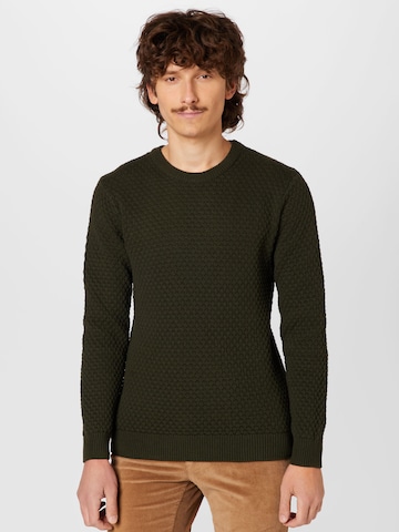 !Solid Sweater 'Clive' in Green: front