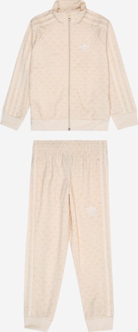 ADIDAS ORIGINALS Sweatsuit 'Monogram Print' in Beige: front