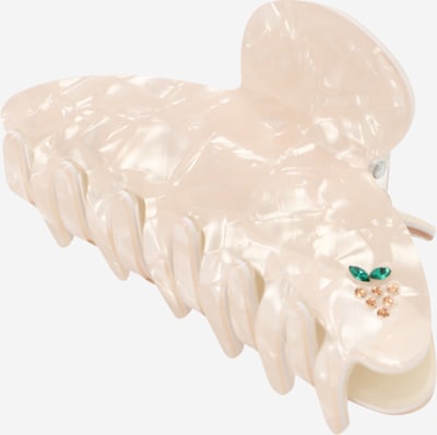 SUI AVA Haarspange 'Ida' in creme / gold / grün, Produktansicht