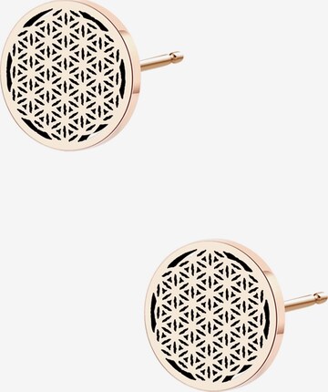 Hey Happiness Earrings 'Flower of life' in Gold: front