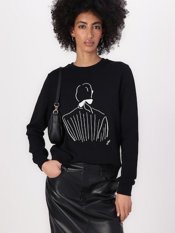 Karl Lagerfeld Sweatshirt 'Karl Lagerfeld x Jorge Parra' in Schwarz