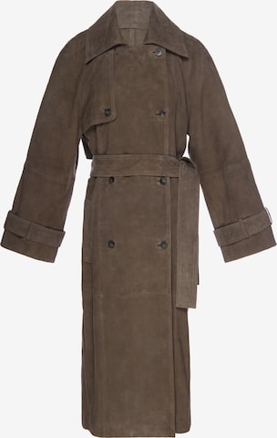 Manteau mi-saison DreiMaster PREMIUM en marron : devant
