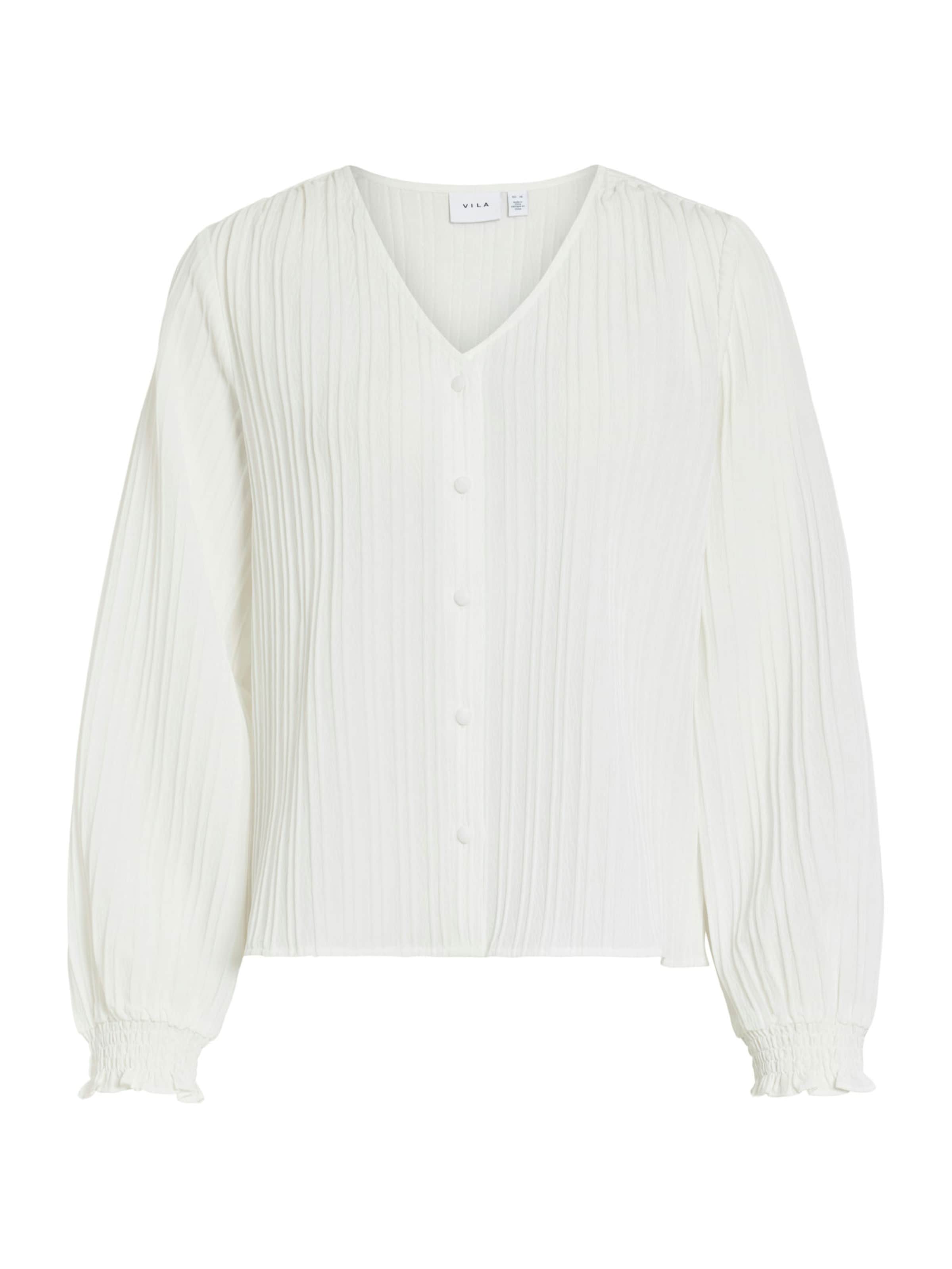 VILA Блуза 'VIELMA' в бяло: отпред