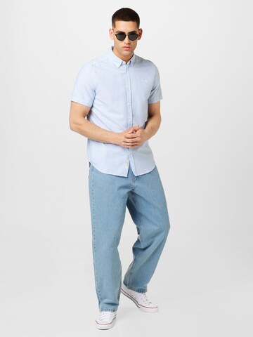 MUSTANG Regular fit Button Up Shirt 'Collin' in Blue