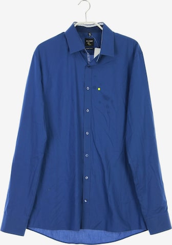 OLYMP Button Up Shirt in M in Blue: front