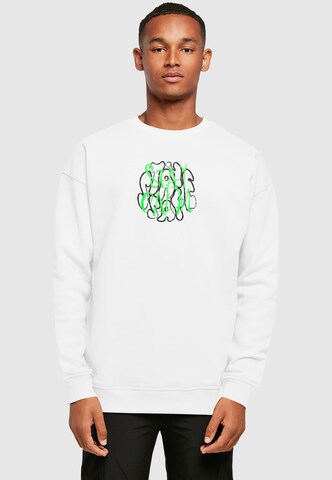Sweat-shirt 'Stay Safe' Merchcode en blanc : devant