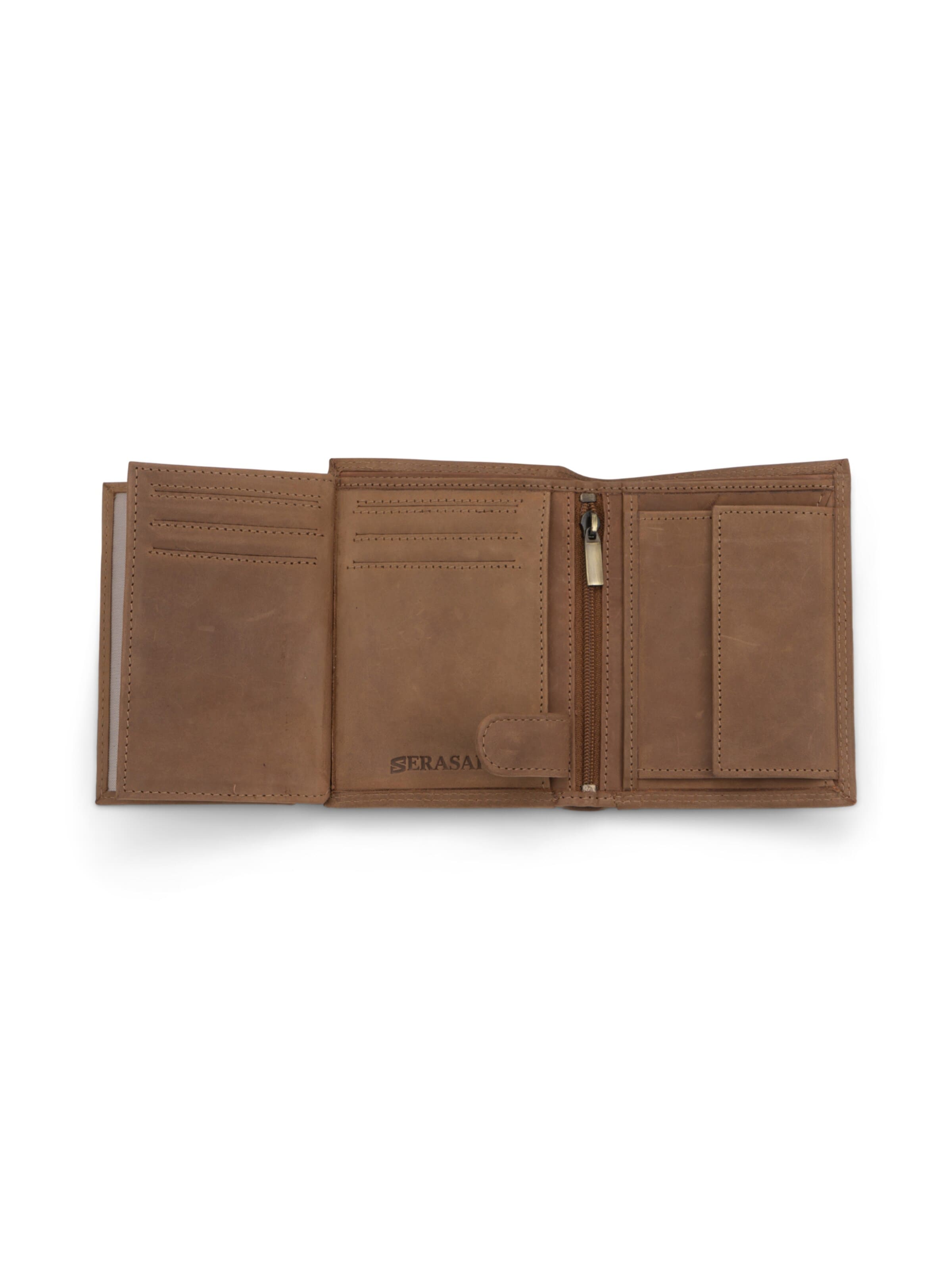 SERASAR Wallet 'Geldbörse "Manager"' in Brown