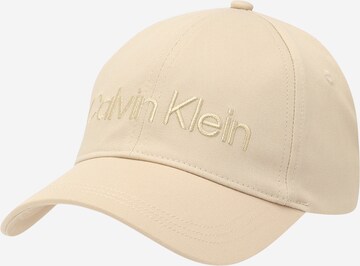 Calvin Klein Cap in Beige: front