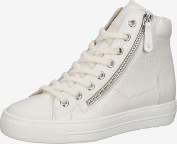 Paul Green High-Top Sneakers in White: front