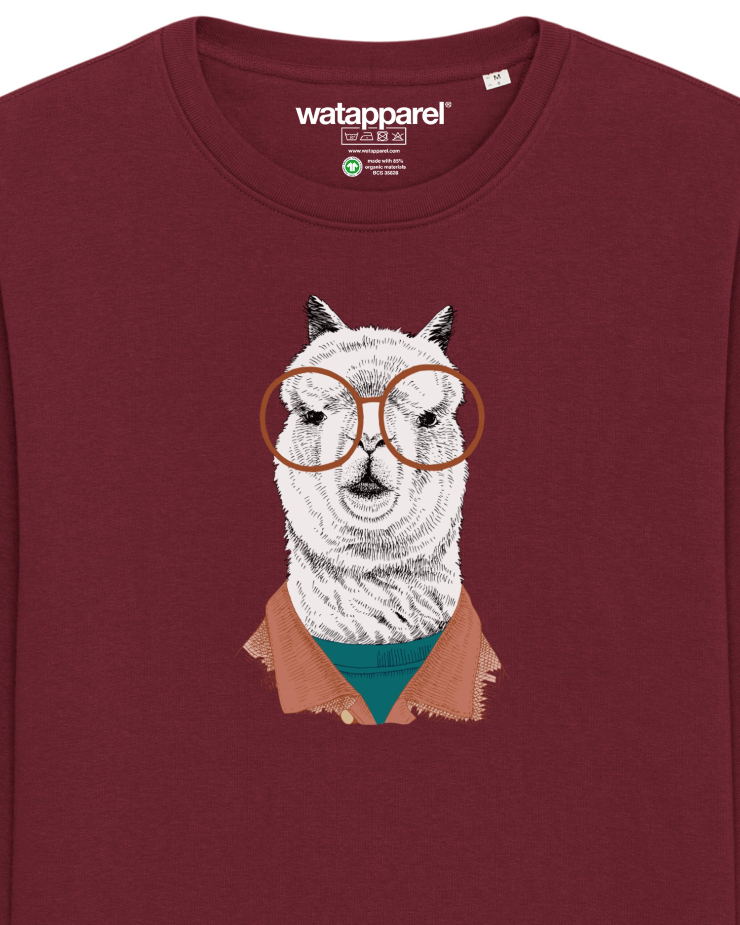 Felpa ' Lama ' di Watapparel in rosso