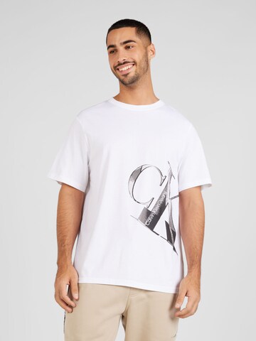 balts Calvin Klein Jeans T-Krekls: no priekšpuses