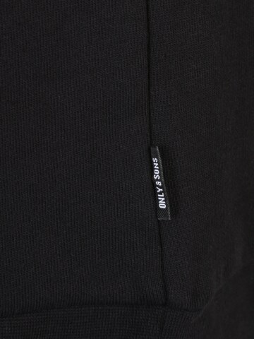 Only & Sons Big & Tall Sweatshirt 'DYLAN' in Schwarz