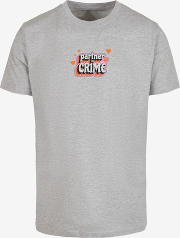 F4NT4STIC Shirt 'Partner In Crime Valentinstag' in Grey: front