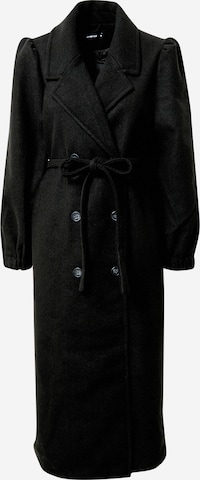 Gina Tricot Between-Seasons Coat in Black: front