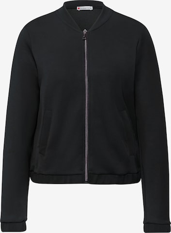 STREET ONE Sweatjacke in Schwarz: Vorderseite