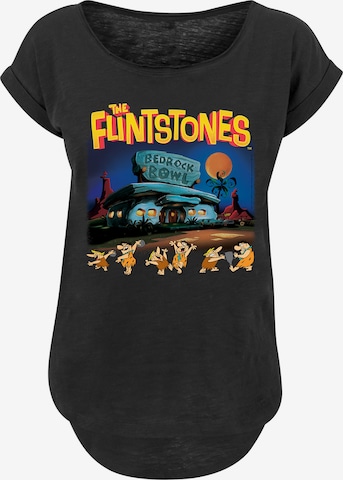 F4NT4STIC Shirt 'Die Familie Feuerstein' in Schwarz: Vorderseite