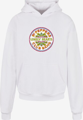 Merchcode Sweatshirt 'Beatles - St Peppers Lonely Hearts' in Wit: voorkant