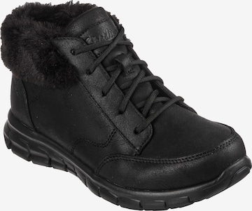 SKECHERS Lace-Up Ankle Boots in Black