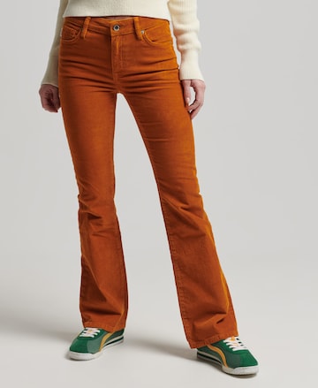 Superdry Flared Pants in Green: front
