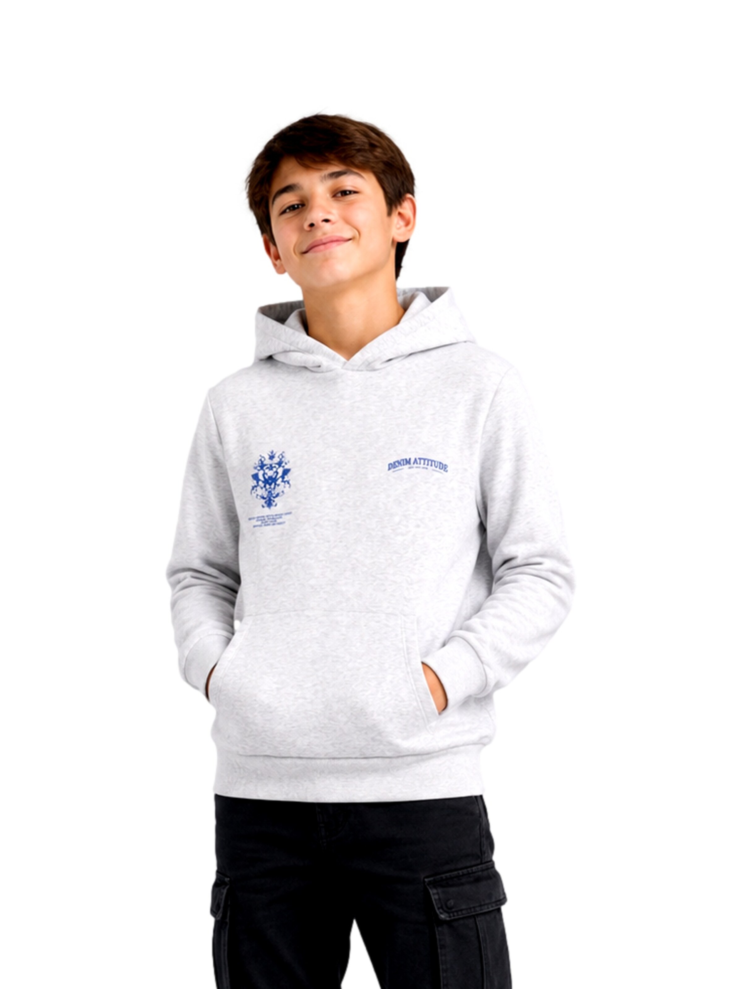 balta Jack & Jones Junior Megztinis be užsegimo 'JJTRADITION': priekis