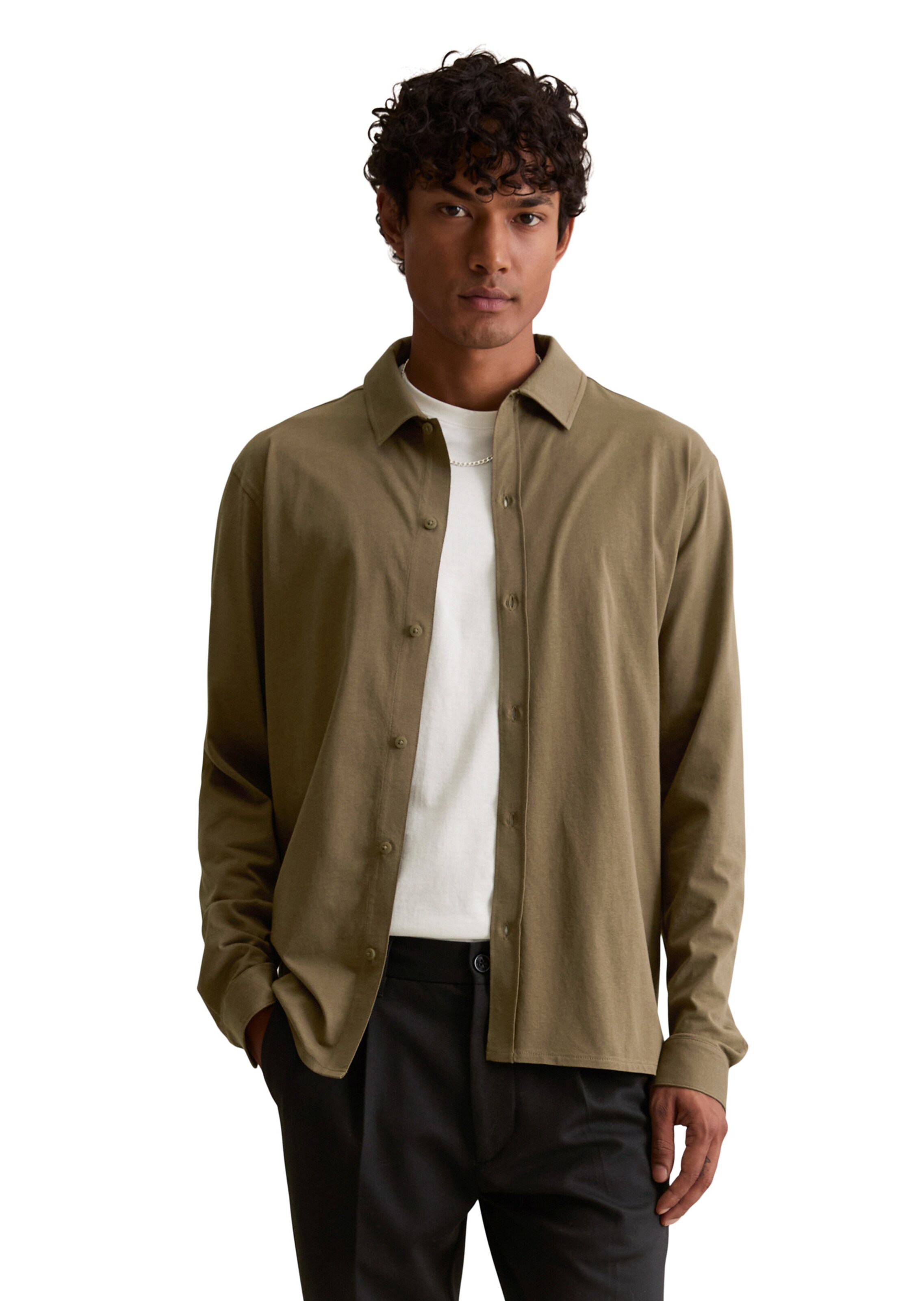 Marc O'Polo DENIM Comfort Fit Hemd in Grün: Vorderseite