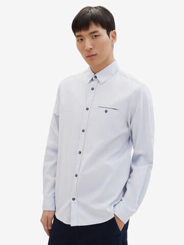 Coupe regular Chemise TOM TAILOR en bleu