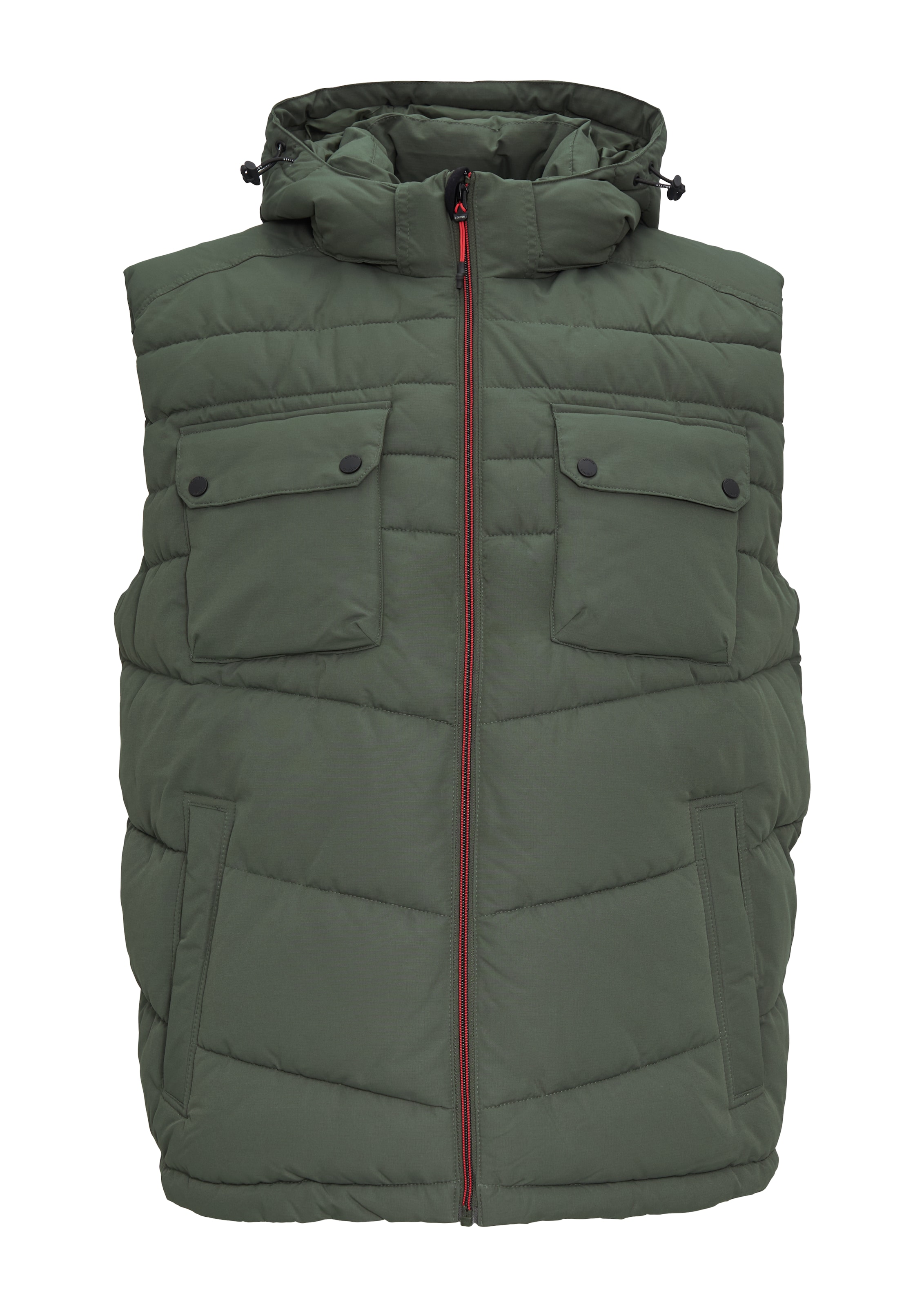 s.Oliver Men Big Sizes Weste in Grün: Vorderseite