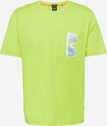 T-Shirt 'Vibes' BOSS Orange en vert : devant