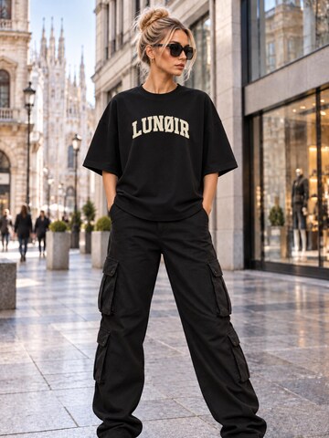 LUNØIR Studio Shirt 'Only Loyalty Rule' in Zwart