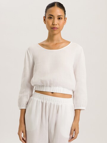 Hanro Shirt ' Sleep & Lounge ' in Wit: voorkant