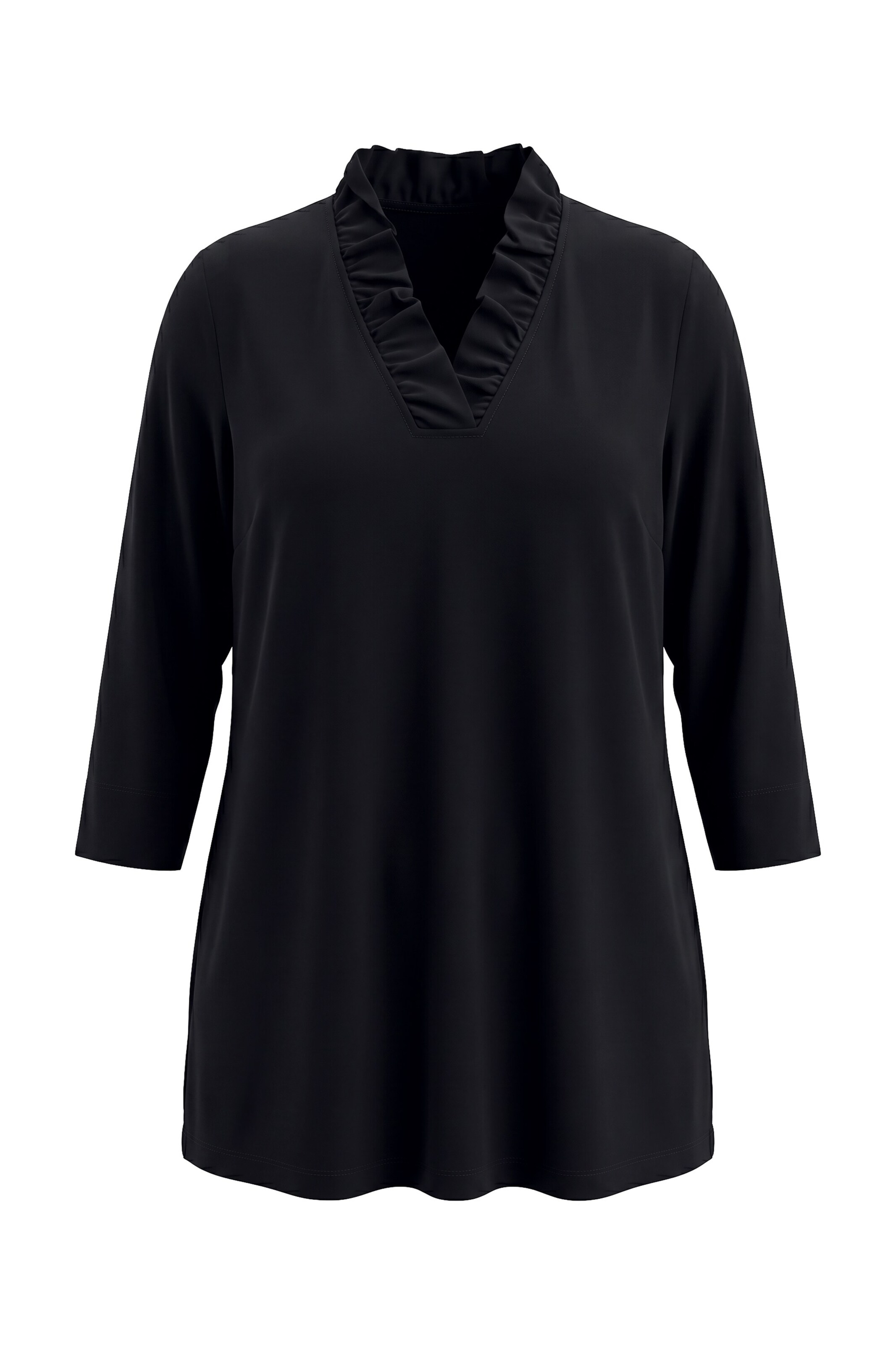 Ulla Popken Shirt in Zwart: voorkant