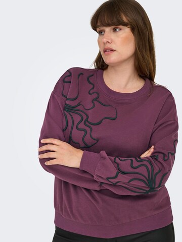 ONLY Carmakoma Sweatshirt 'CARODESSA' i lilla