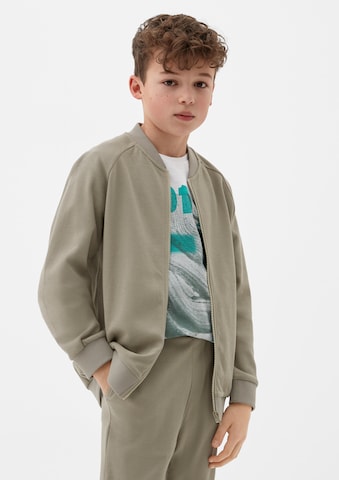 Veste de survêtement s.Oliver en beige : devant