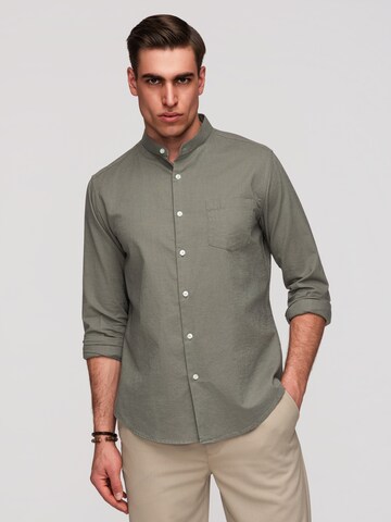 Ombre Comfort fit Button Up Shirt in Green: front