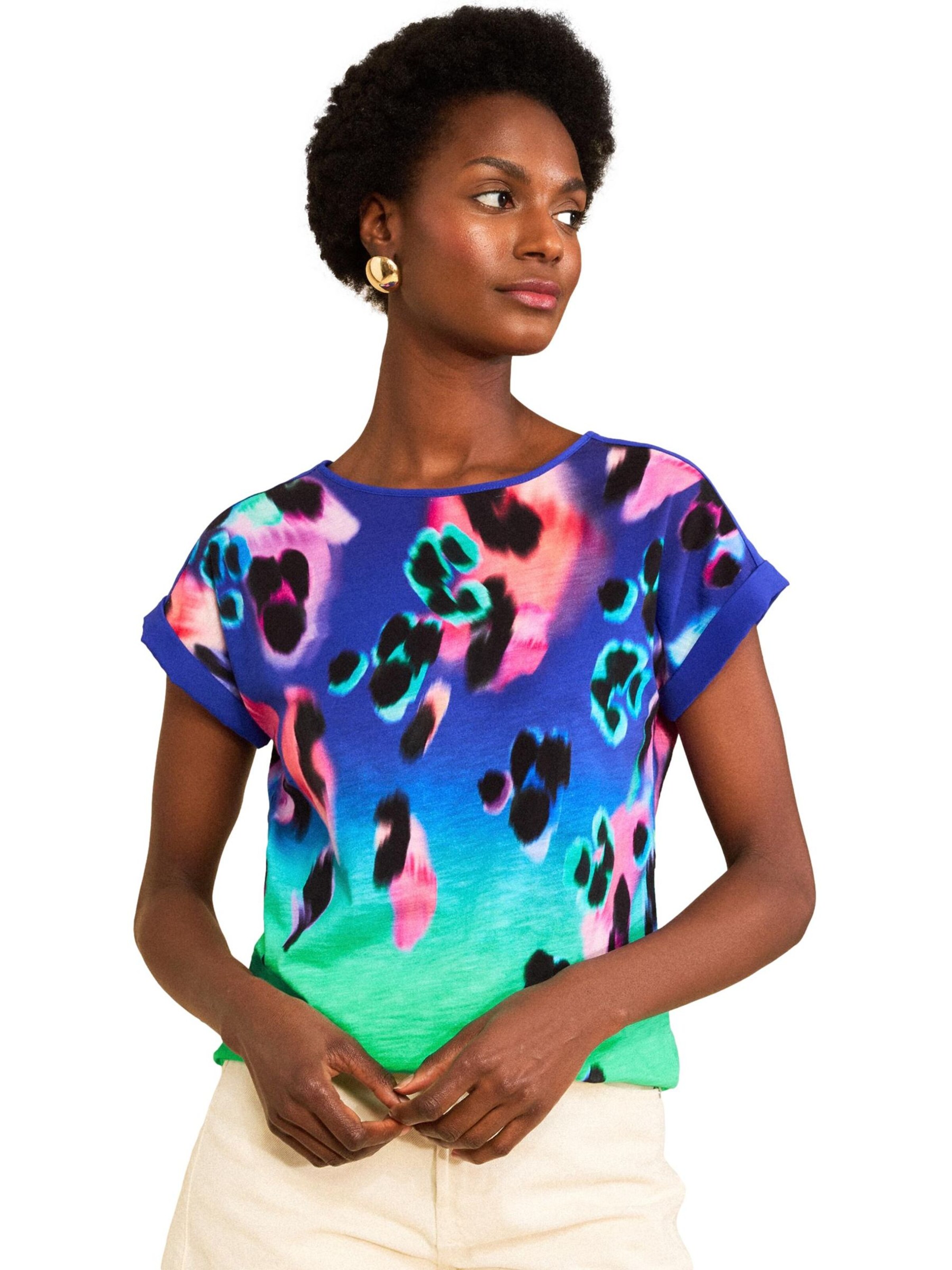 love & roses Shirt in Blauw: voorkant