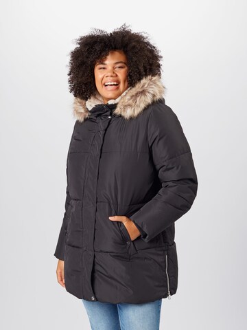 Vero Moda CurveZimska jakna 'Finley' - crna boja: prednji dio
