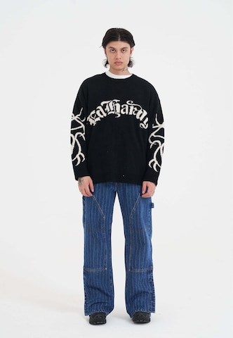 Ed Hardy Neulepaita 'Intarsien Tattoo Drache' värissä musta