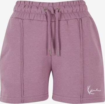 Regular Pantalon Karl Kani en violet : devant